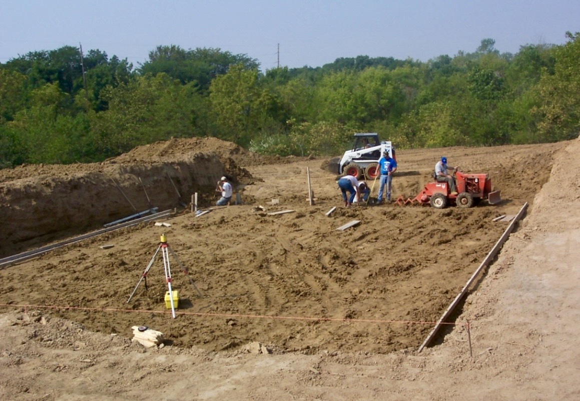 Foundation work for the Victory Christian Center building